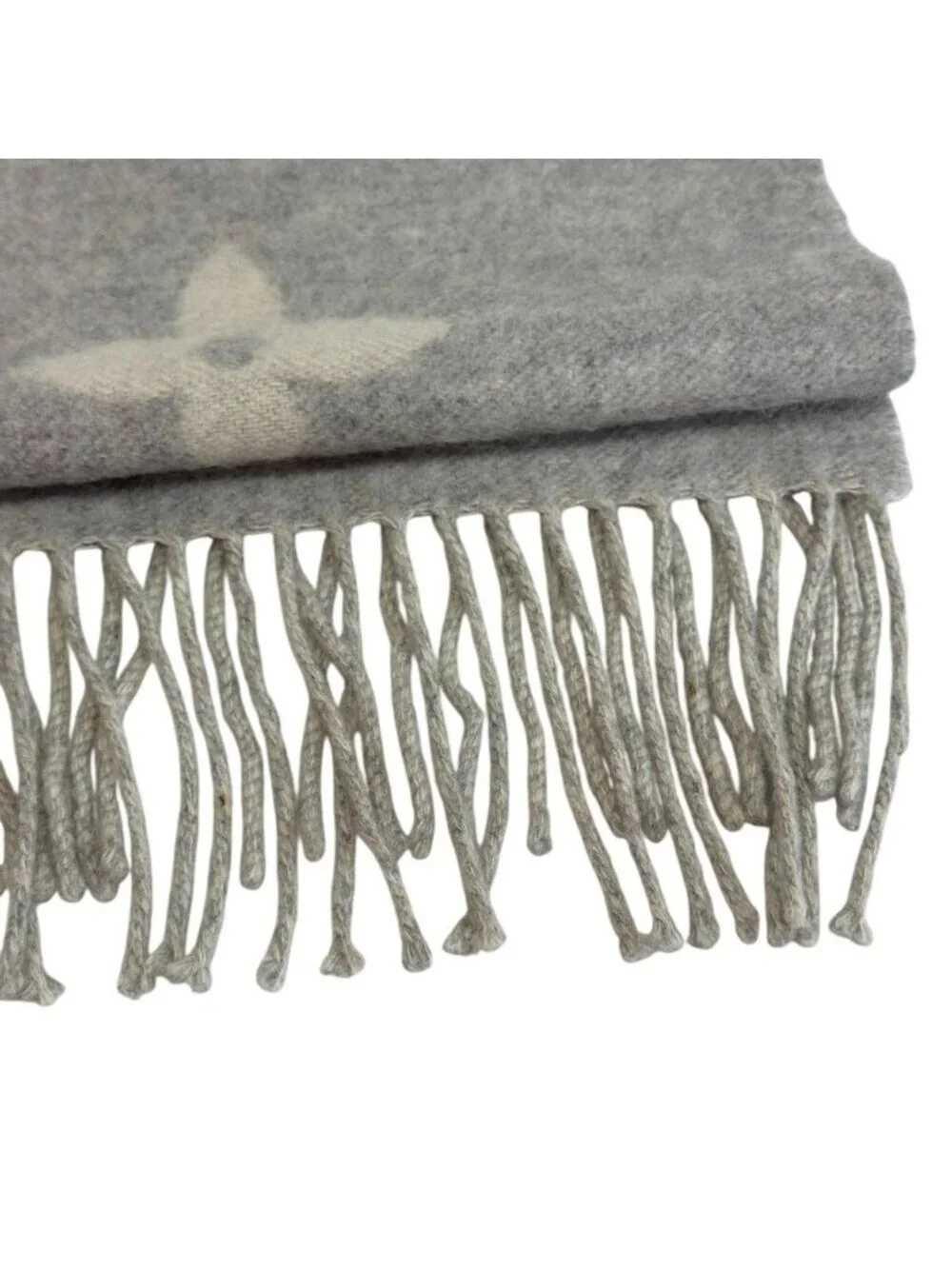 Louis Vuitton Echarpe Reykjavik Cashmere Scarf Gray